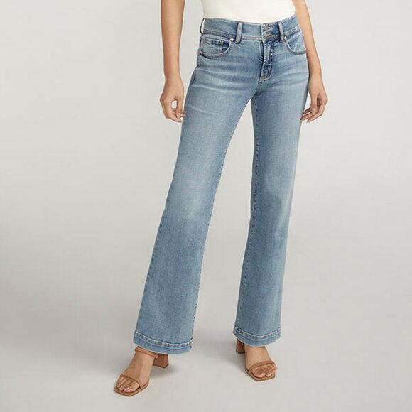 NWT Silver Jeans Mid Rise Curvy Fit Suki Trouser In Indigo 33” - Picture 1 of 6